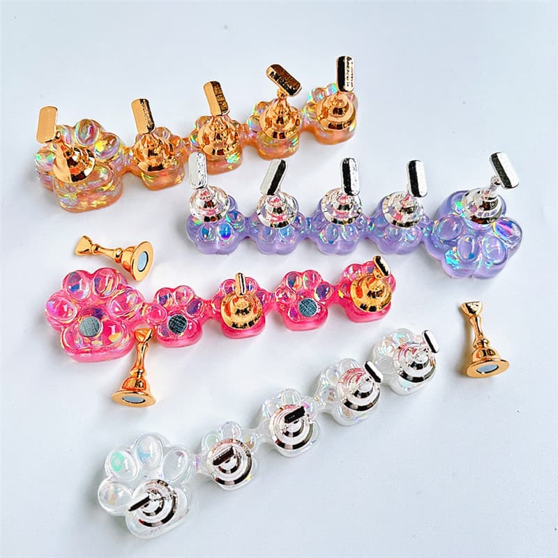 Nail Art Nail Holder Wearing Nail Holder Novice Practice Base Nail Holder Aurora Laser Resin Nail Art Shop Special Tools