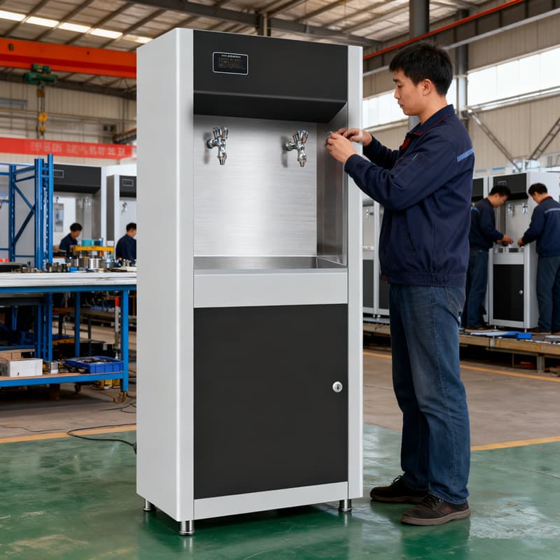 Factory Customized Hot and Cold Water Dispenser for Commercial Use, Fully Automatic Purified Water Direct Drinking Machine for Schools and Hospitals