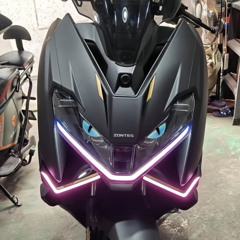 Color-changing light film for 26-model Shengshi 150X headlight, daytime running light transparent film, front decal modification sticker