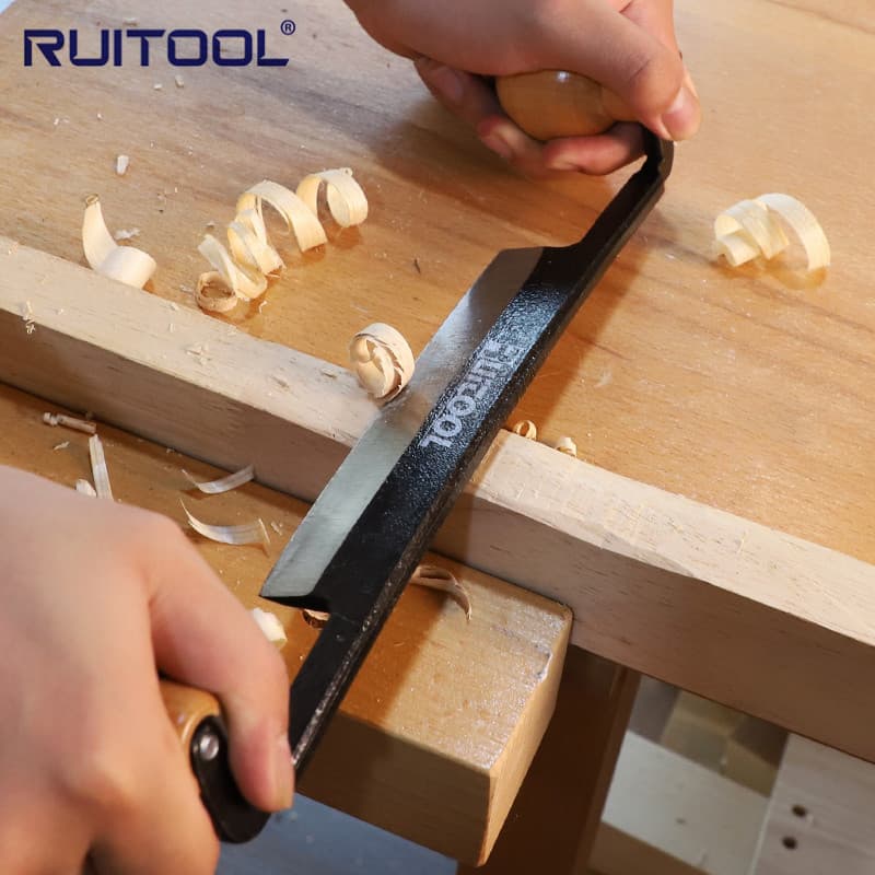 Woodworking Draw Knife, Hand Scraper, Flat Blade, Double Handle Straight Drawknife, Bark Peeling Tool, DIY Shaving Tool Draw Knife