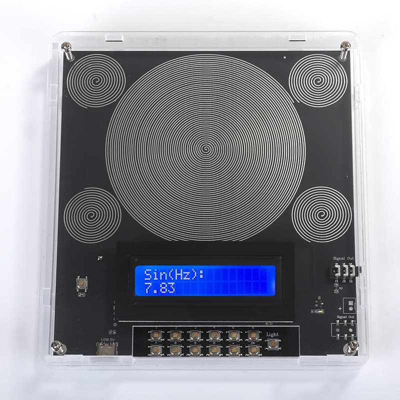 0.01Hz~100000Hz Frequency Modulation Schumann Wave Generator Multiple Waveforms Five-Ring FM Signal Generator