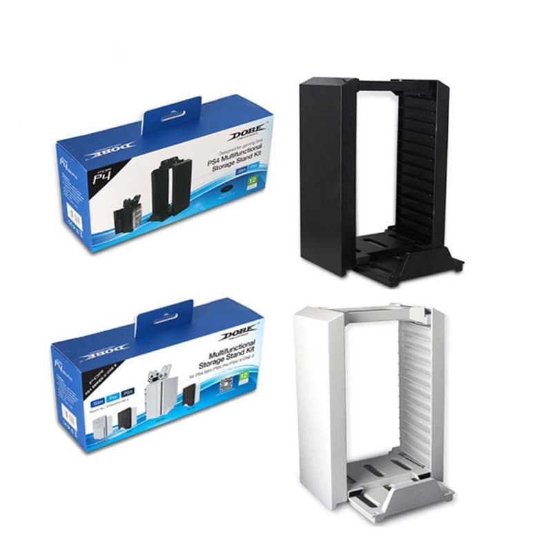 PS4 SLIM PRO Xbox One S Game Disc Case Storage Rack Charging Stand PS4 Console Stand Base