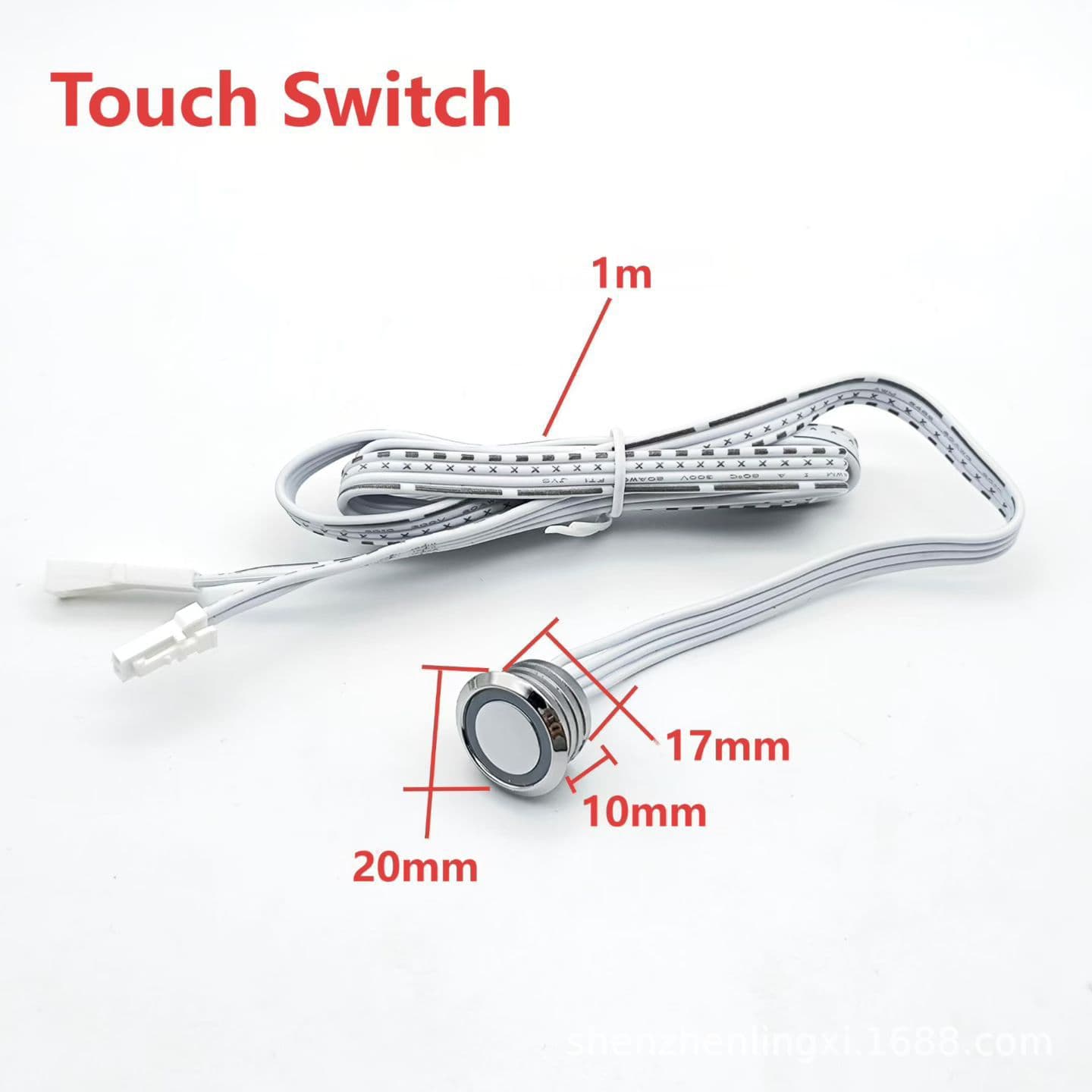 LED Cabinet Light Sensor Switch Plug-in Type 17mm Cutout Touch Switch 24V Centralized Control Independent Control Sensor Controller