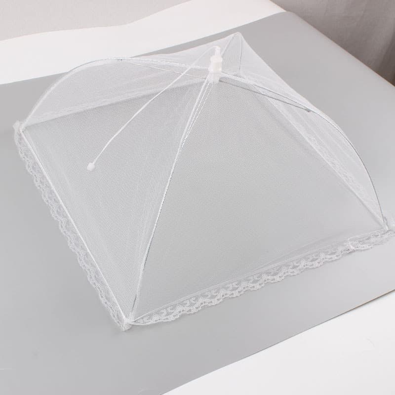 Direct Supply from Manufacturer, Mesh Gauze Lace-Trimmed Food Cover, Cross-Border New Fly Prevention Cover, Simple Meal Cover