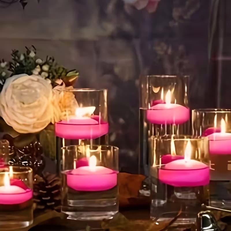 Cross-Border Dropshipping Candlestick European Romantic Candlelight Dinner Floating Candle Wedding Hotel Birthday Party Water Floating Candle