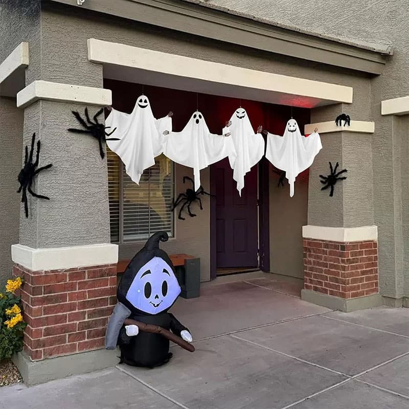 Halloween Decoration Ghost Hanging Ornament for Door, Mall, Outdoor Hanging Decor, Yard Scene Prop, Horror Supplies