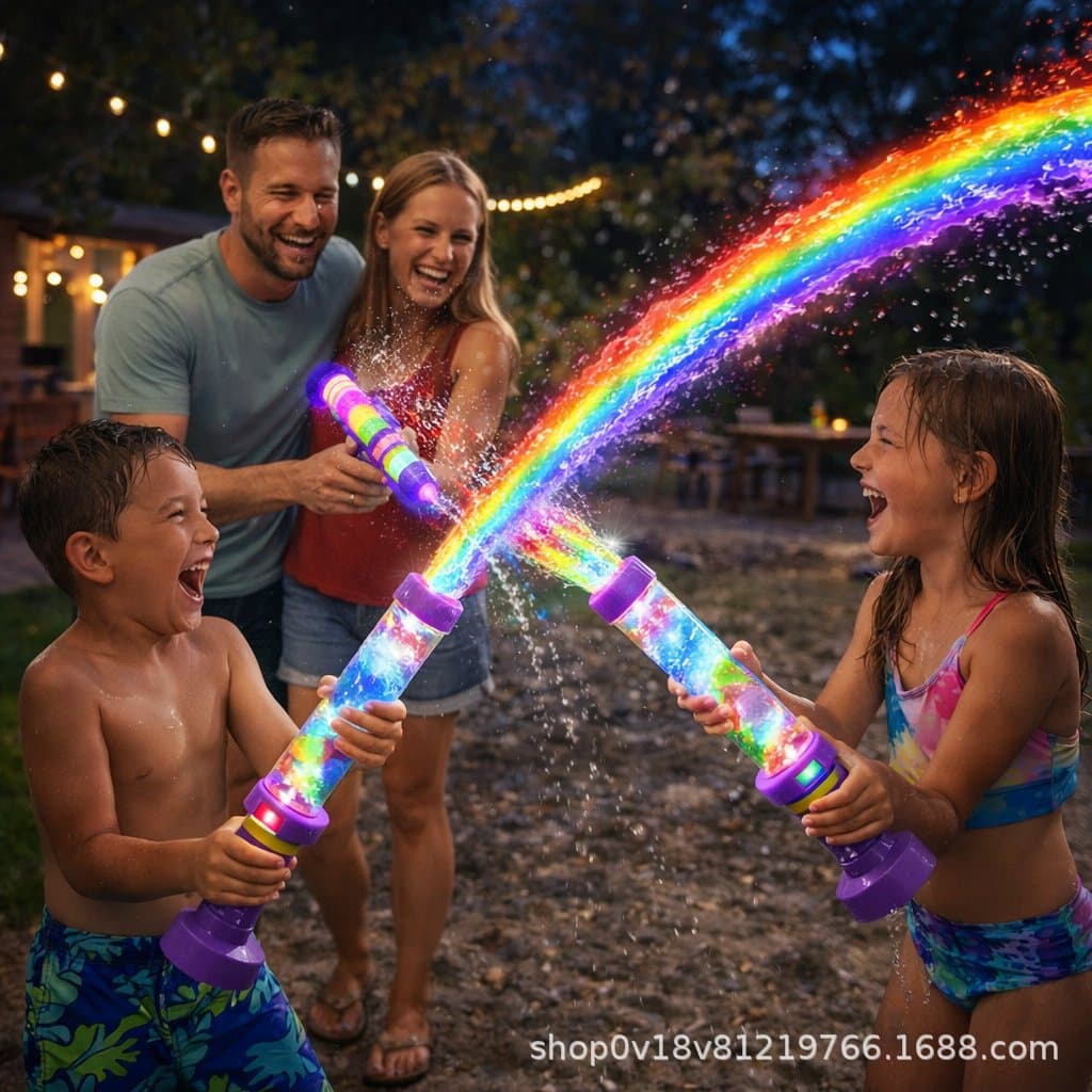 【In Stock】Glowing Rainbow LED Water Blaster LED Light-Up Rainbow LED Decoration
