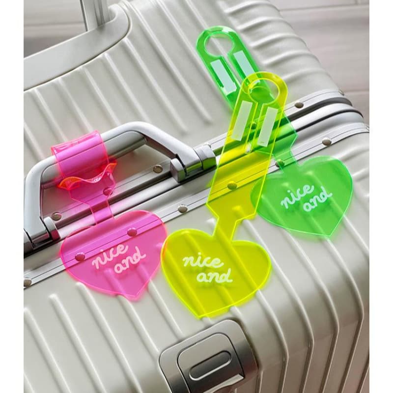 ins fluorescent luggage tag suitcase tag identification tag checked anti-lost label identification tag home daily use