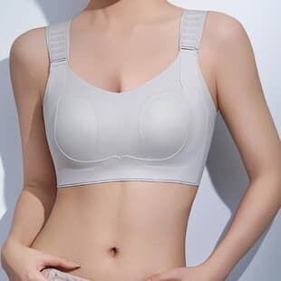 New Non-Slip Soft Support Bunny Ear Bra Wire-Free Seamless Invisible Big Bust Small Backless Women Bra