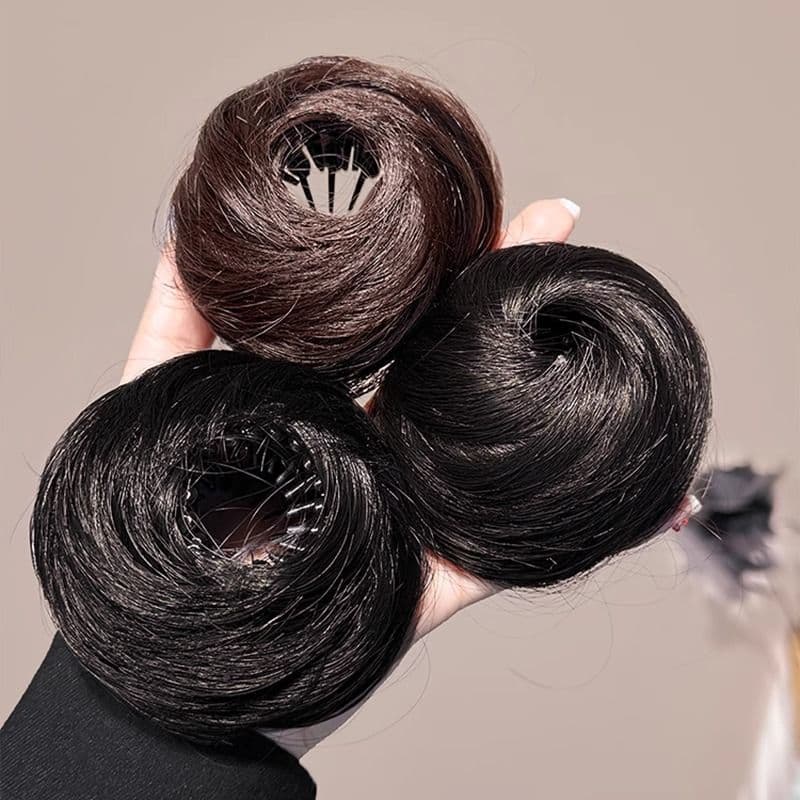 Bird's Nest Bun Hairpiece, Fluffy Hair Volume Enhancer, Lazy Bun Hair Clip, Flower Bud Hair Styling Tool