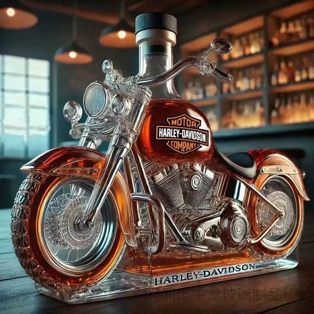 Cross-border hot selling new wine bottles, best-selling products, Harley-Davidson decanters, various designs available in stock.