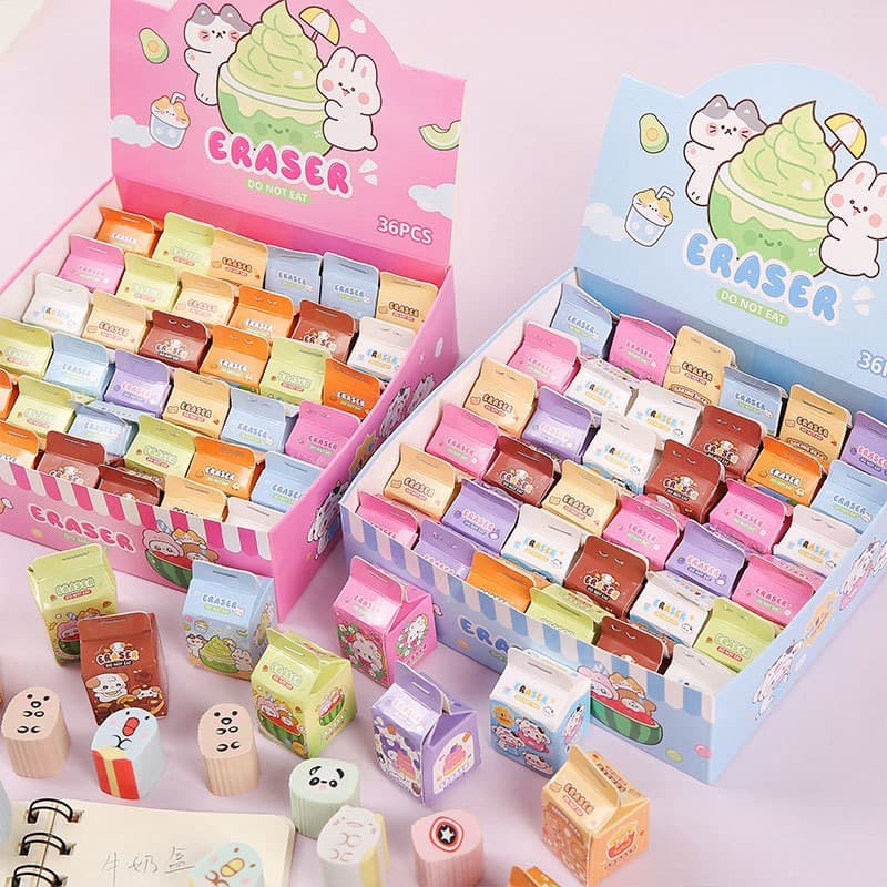 Cute Eraser Blind Box for Elementary School Students, Practical Stationery for Kindergarten Activities, Children's Reward Gift