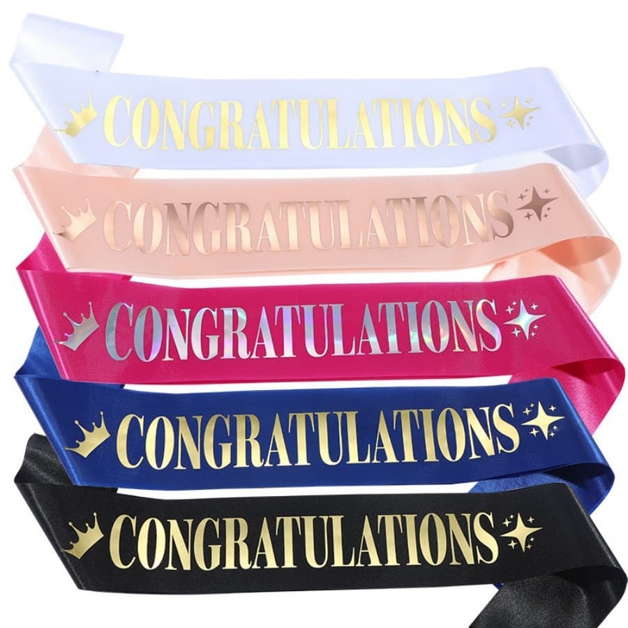 New Cross-Border CONGRATULATIONS Graduation Sash Ceremony Belt Party Sash Wholesale