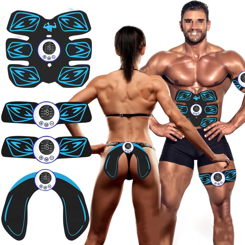 Smart EMS Abdominal Trainer Belt, Home Exercise Fat Shaker, Lazy Fitness Equipment Abdominal Muscle Patch