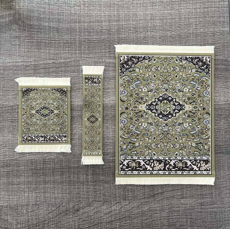 Persian Tassel Carpet Mouse Pad 3-Piece Set Vintage Coaster Bookmark Set Customizable Factory Wholesale