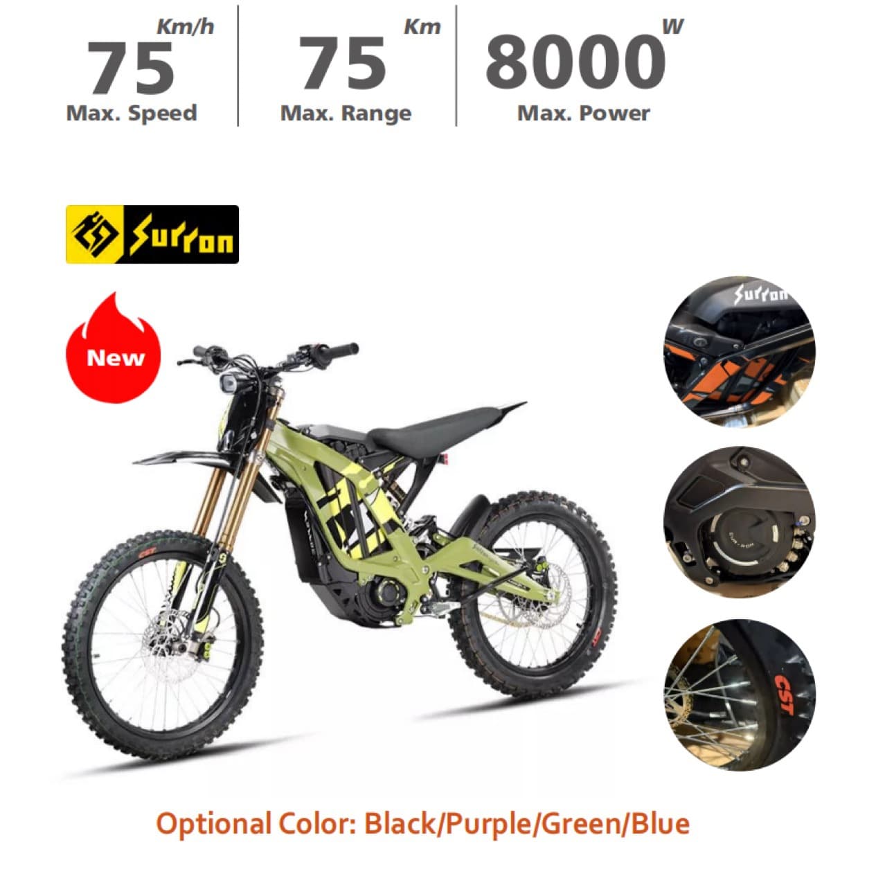 Surron Light Bee X Electric Off-Road Motorcycle Two-Wheeled Track Version Electric Motorcycle Off-Road Vehicle