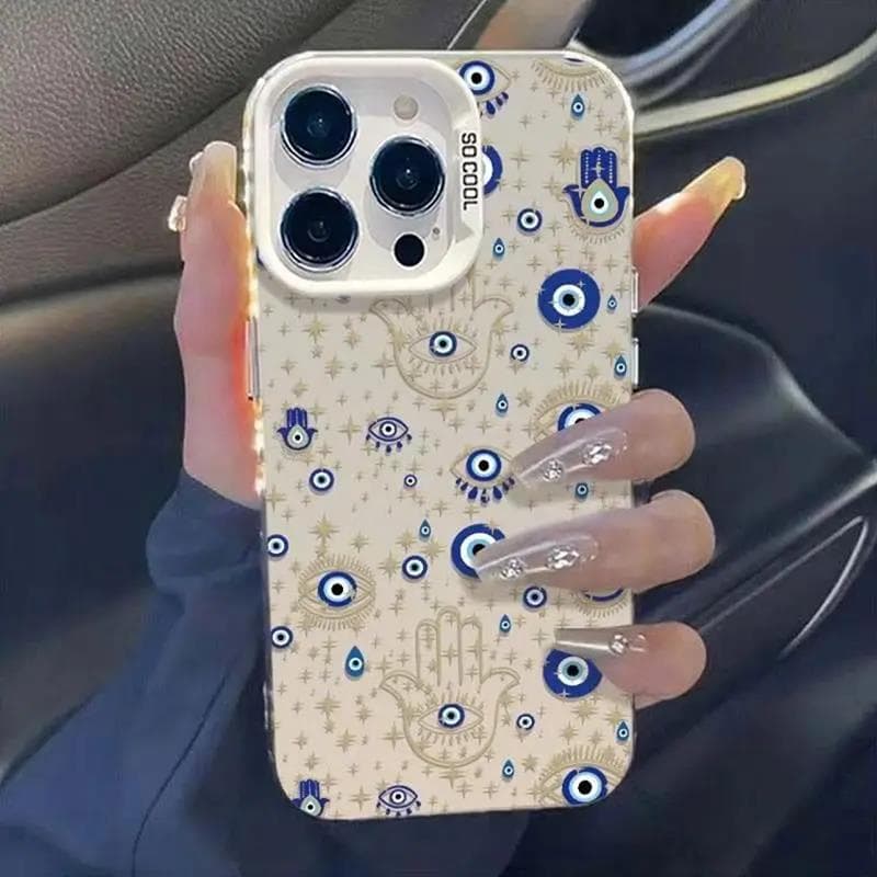 Blue Small Eyes Case for iQOO Neo10 Phone, Women's Trendy iQOO Neo7 Frosted Neo7 Racing Edition i