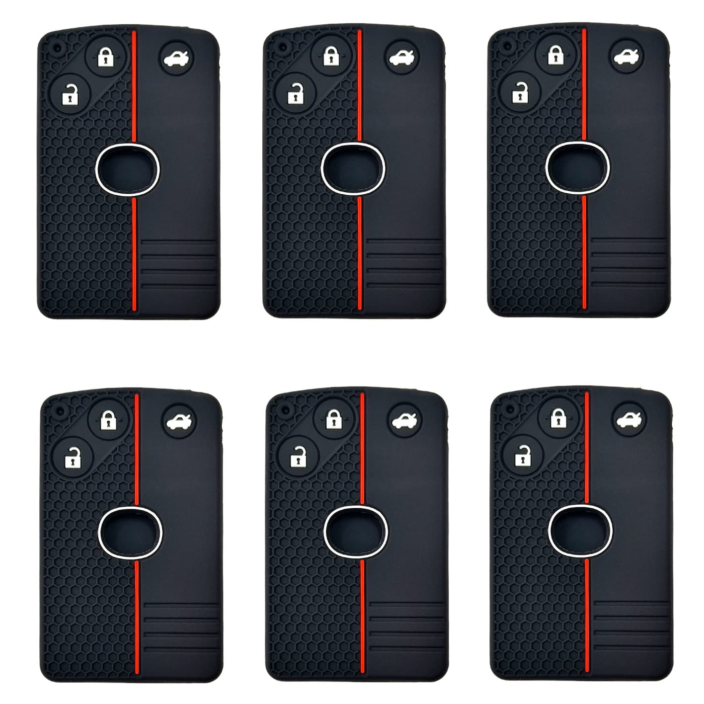 Silicone Key Case with Honeycomb Pattern for Mazda 6, MX-7 Coupe, Mazda 8 Remote 3-Button Car Key Cover