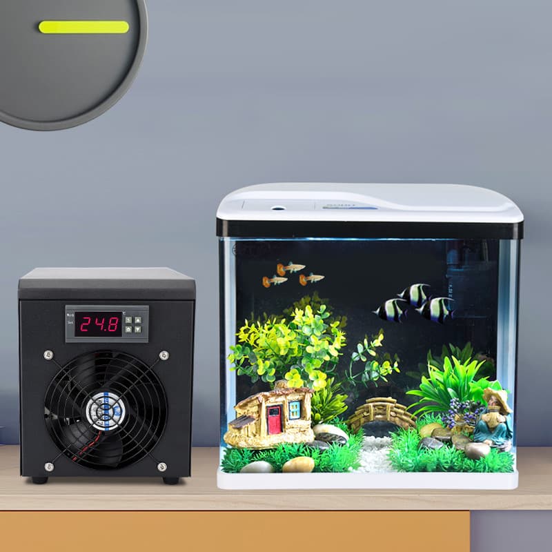New Model of Silent Goldfish Tank with Integrated Temperature Control, Small Ecological Aquarium for Home Use in the Living Room, Temperature-Controlled Water Cooler