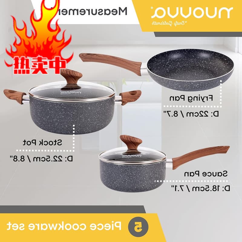 Factory Non-Stick Pots and Pans Set – Induction Hob Pots Set –