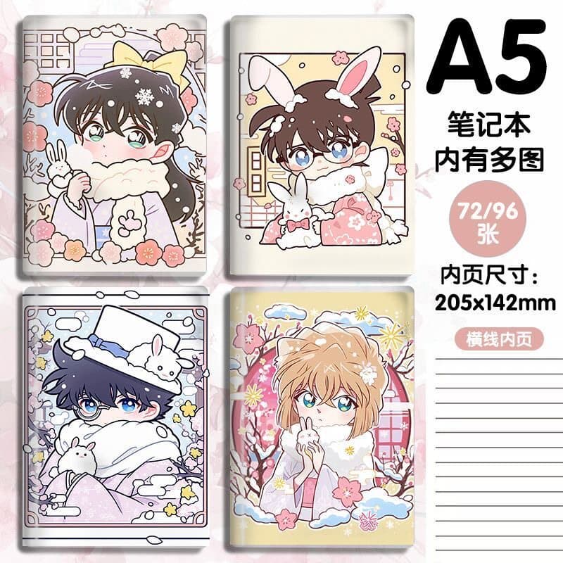 Cute winter atmosphere Detective Conan Haihara Ai Kaitou Kidd Kudo Shinichi's exquisite notebook workbook