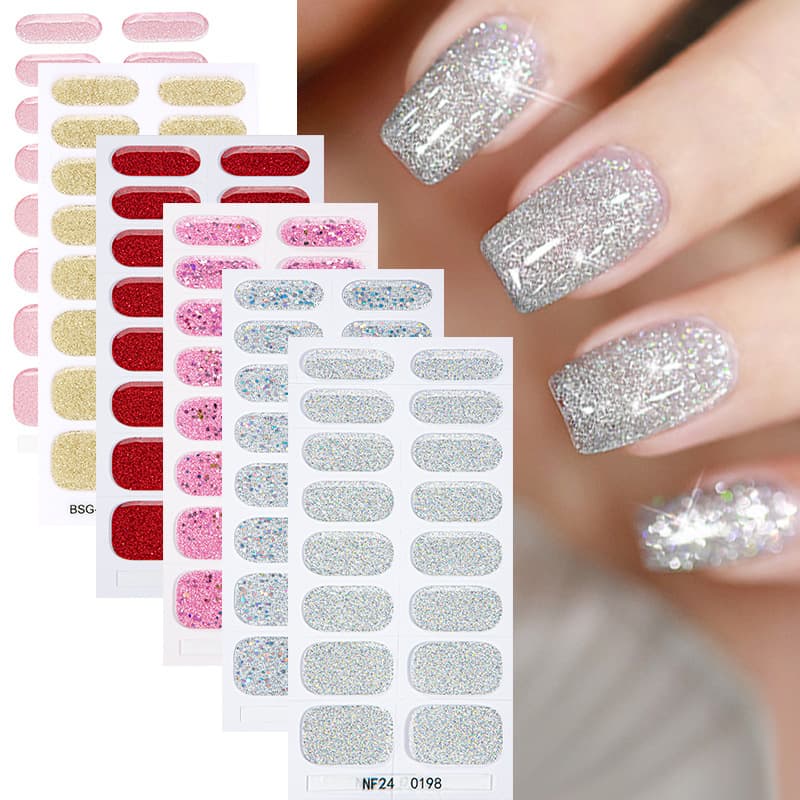 Pure Onion Flash Gel Nail Art Stickers UV Semi-Cured Adhesive Nail Tips Colorful Cute Cat Eye Sweet Chinese Style Gel Nail Lights
