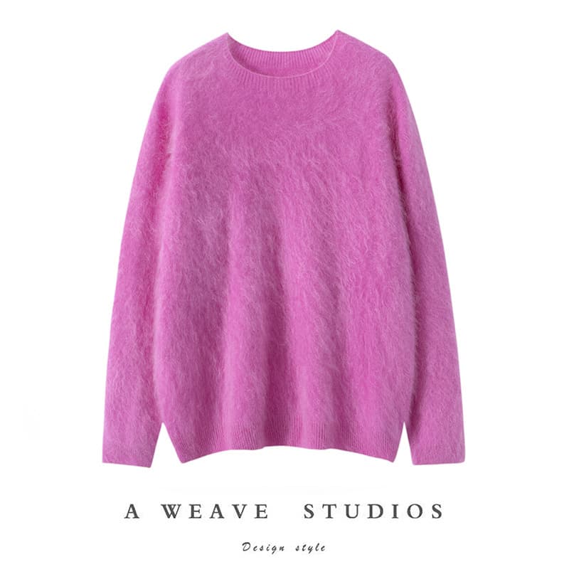 【Brushed Series】2025 New 100% Goat Cashmere Round Neck Seamless Multi-Color Optional Brushed Cashmere Sweater