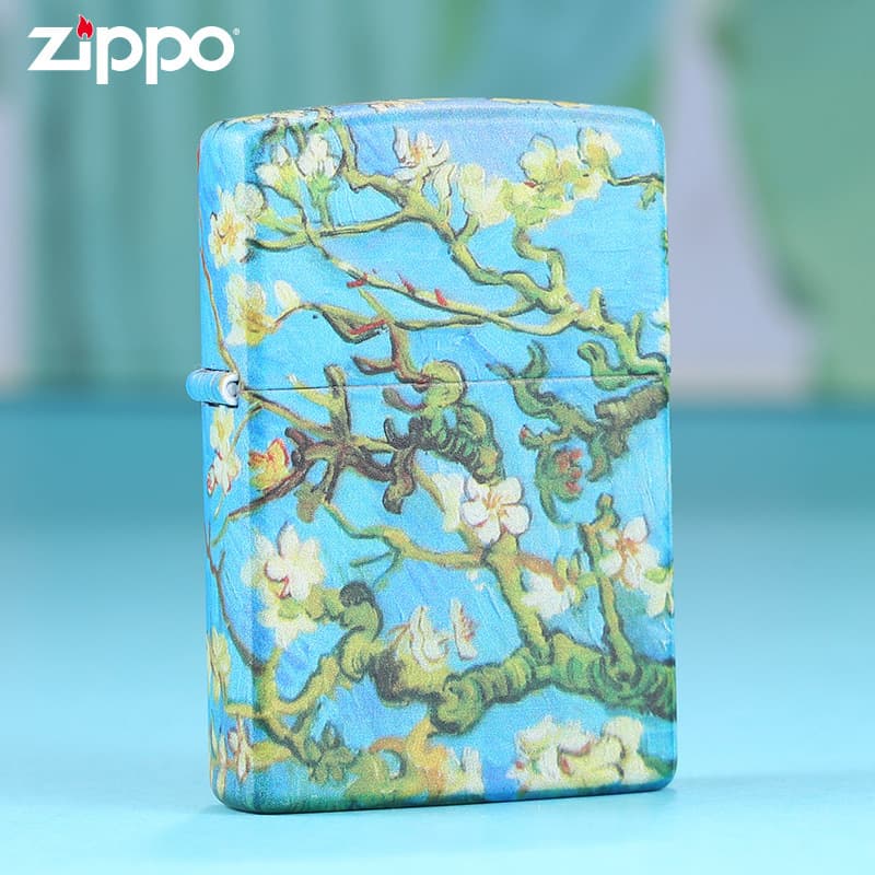 Zippo Windproof Lighter Genuine American Kerosene Lighter Personalized Apricot Blossom Print Lighter Gift