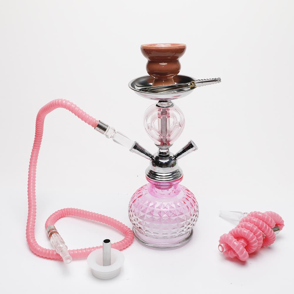 Arabic Single Double Tube Hookah KTV Bar Full Set Hookah Pipe Heart Shape Women Hookah Accessories Glass Hookah