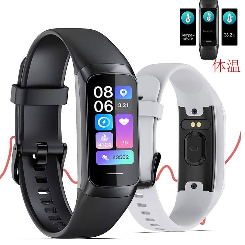 The C60 smart bracelet, a new cross-border bestseller, measures body temperature, blood pressure, heart rate, blood oxygen, sleep, exercise, and steps for health monitoring.