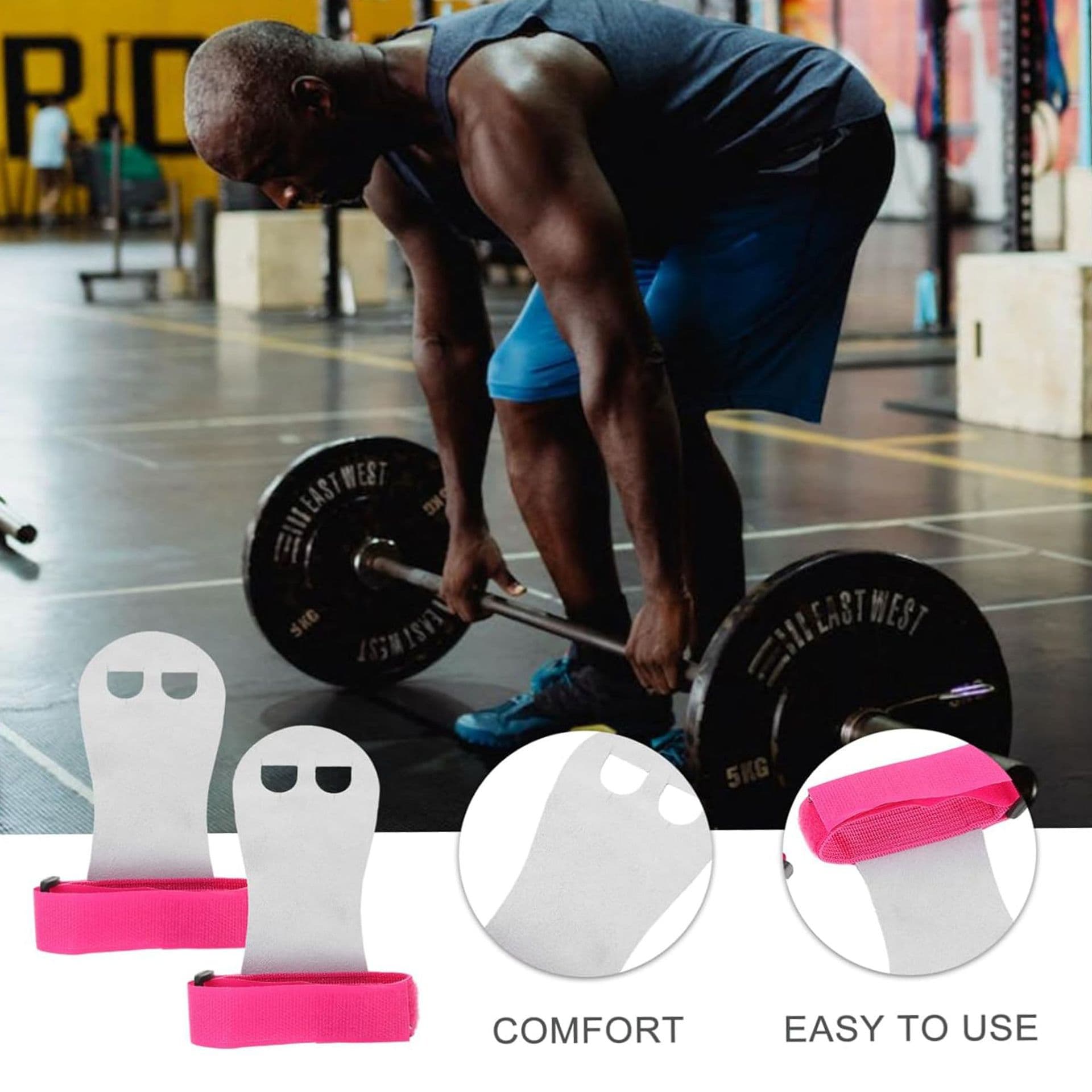 Children's horizontal bar weightlifting barbell dumbbells, leather non-slip palm protectors, pull-up hand grips, deadlift assist straps, gloves