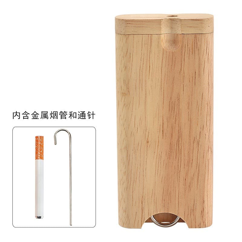 Cross-border new solid wood cigarette case and cigarette set Wood Dugout with ceramic supplies cleaning hook cigarette set