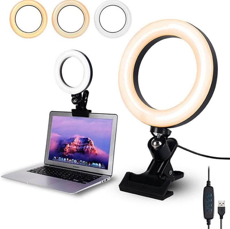 Amazon 6-inch Fill Light Stand with Swivel Flash Bracket, Background Clip, Ring Ball Head, Heavy-Duty Clamp, Dimmable