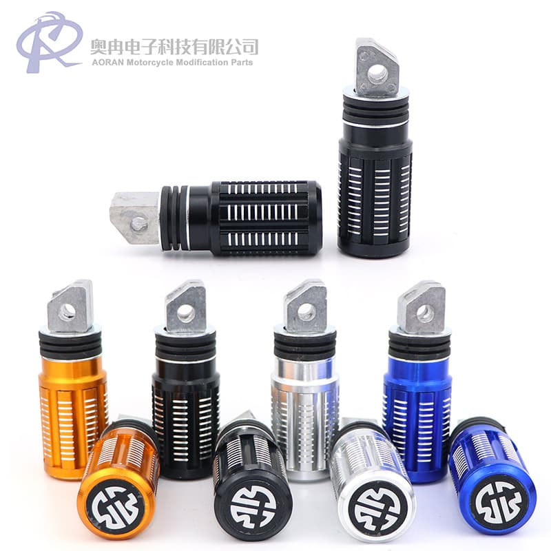 Motorcycle Scooter Electric Vehicle Aluminum Alloy Foot Pegs Rear Foot Pegs Footrests Passenger Foot Pegs Modification Decoration Accessories