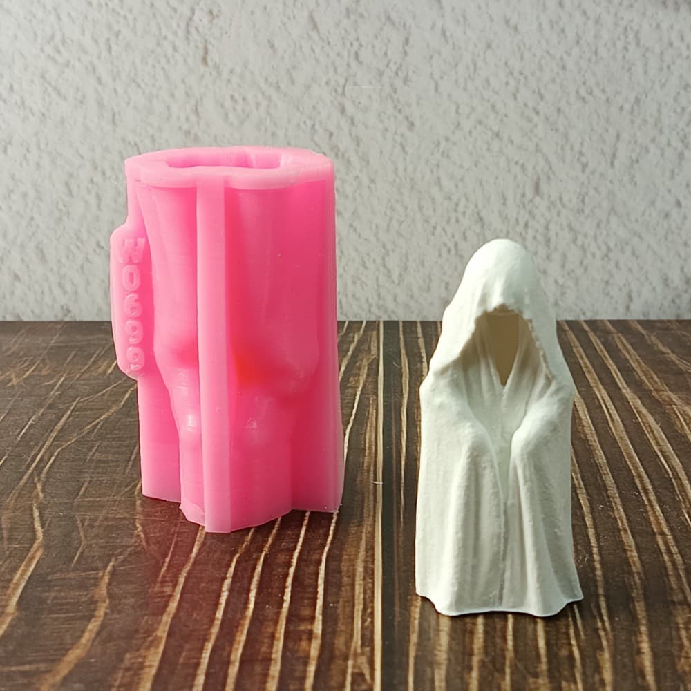 Grim Reaper Cloak Ornament Silicone Mold DIY Cement Plaster Ornament Silicone Mold W0699