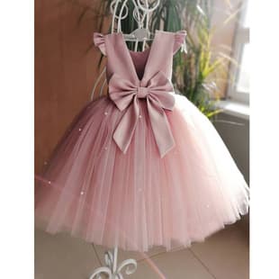 Girls Princess Dress Tutu Flower Girl Gown Children Piano Performance Dress Host Costume Little Girl Dress