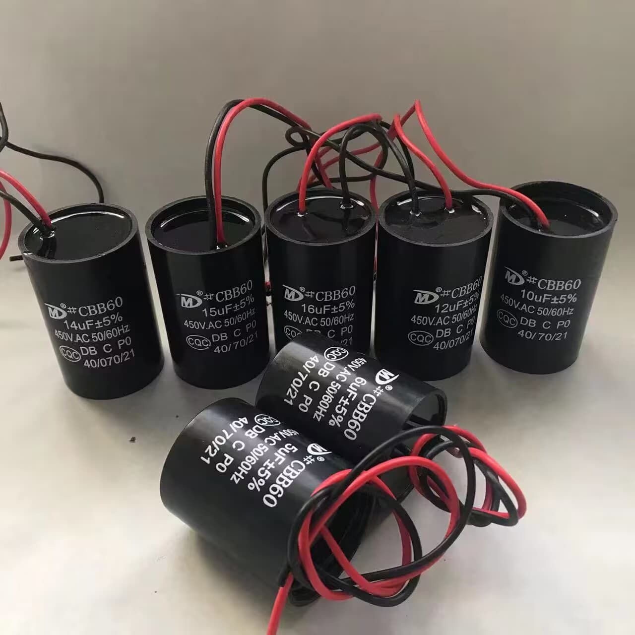 CBB60 Motor Run Capacitor Plastic Case Water Pump Start Washing Machine Long Life Low ESR Film Capacitor