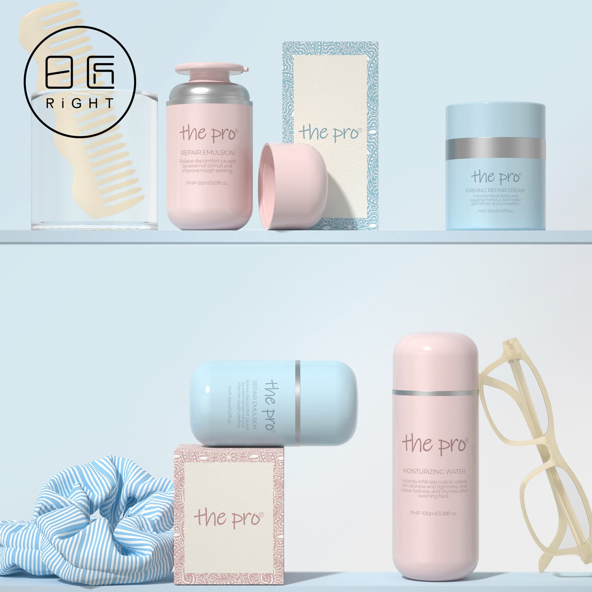 Spot vacuum lotion bottle PP material baby moisturizing moisturizing lotion bottle 30ml press essence lotion bottle 50ml