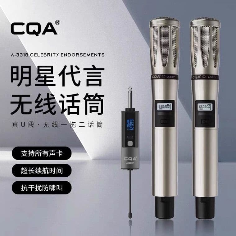 Wireless Microphone Set Outdoor Broadcast Host One Drag Two Sound Card Professional Live Broadcast External Sound Card Microphone Kit
