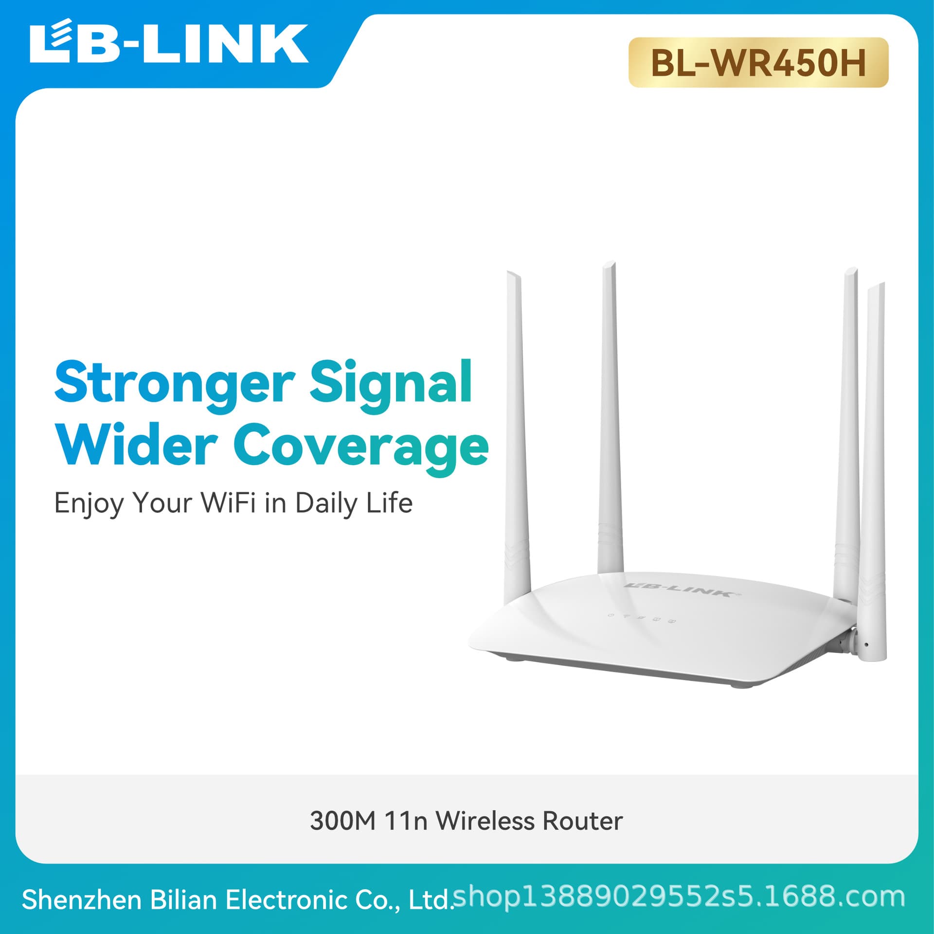 BL-WR450H Smart Wireless Router N300EasySetup Wireless Wi-Fi Router Home Use