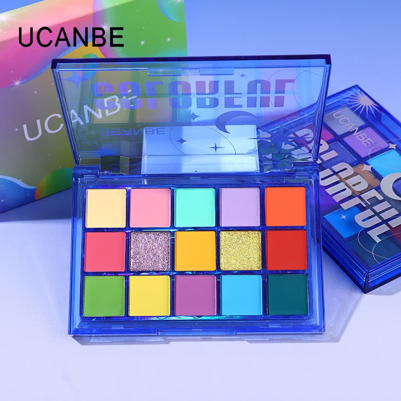 UCANBE Sweet Dreamland 15-color Pearlescent Matte Eyeshadow Palette Colorful Eyeshadow Stage Makeup Colorful Affordable Cos Makeup