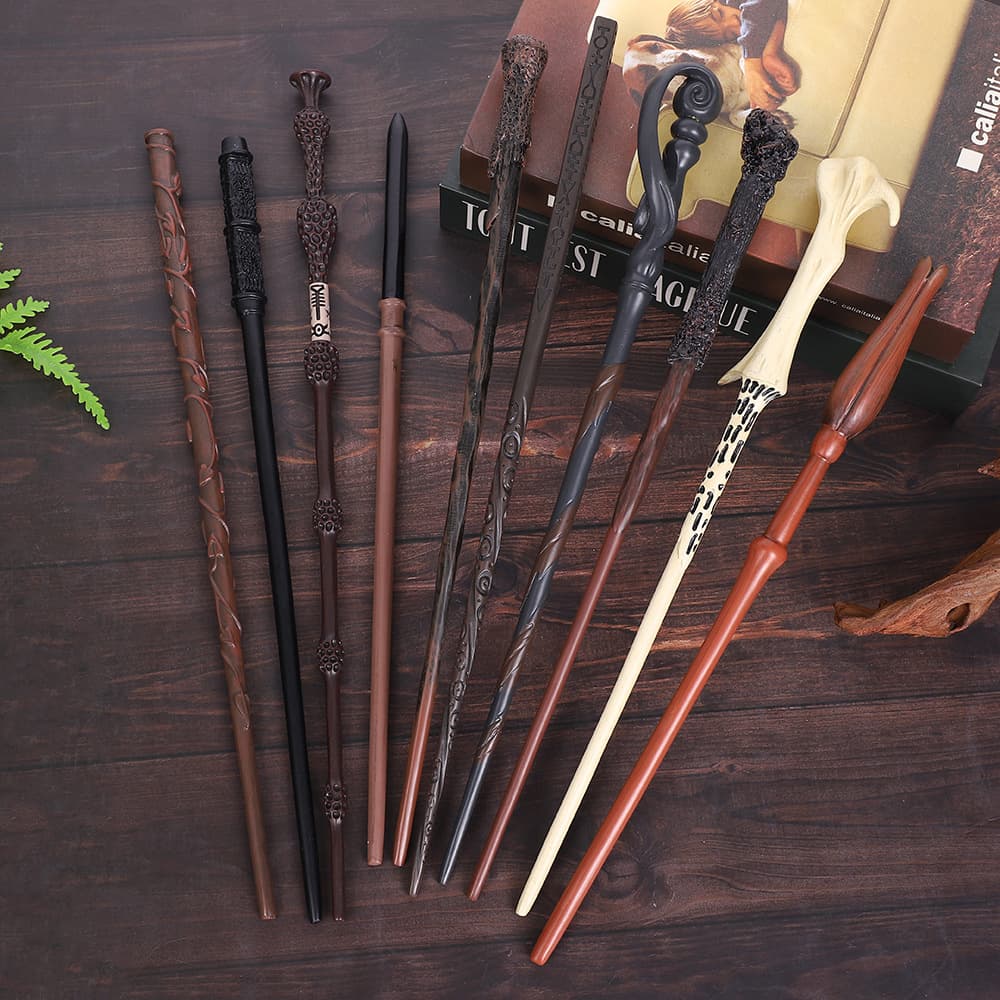 Harry Premium Wand Hermione Metal Heart Magic Wand Fine Engraved Steel Core Bare Wand Dumbledore Premium Magic Wand
