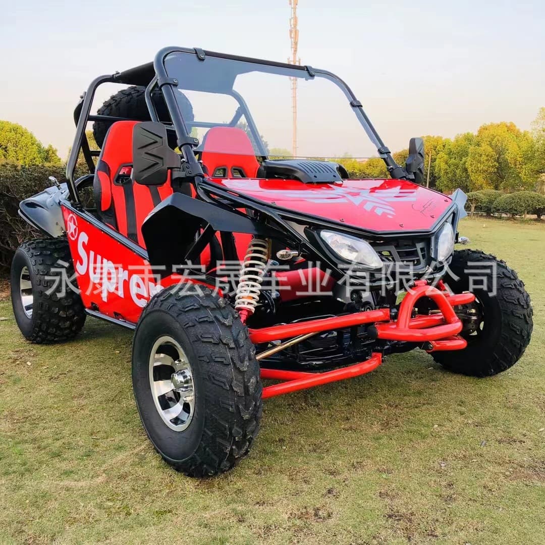 Factory-produced 200CC adult go-kart with steering wheel, 200CC all-terrain four-wheel off-road vehicle