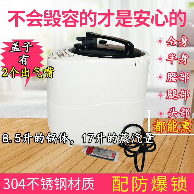 8.5L 304 stainless steel sauna machine with dual steam outlets, steam fumigation machine, steam fumigation barrel, sauna pot.