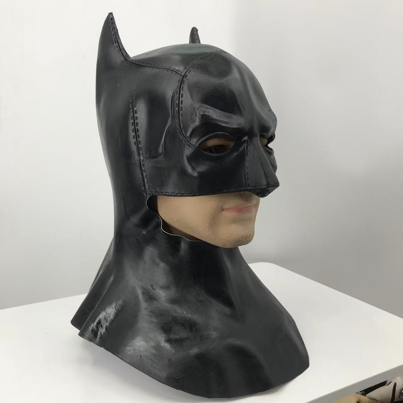 Dark Knight Rises Long Batman Masquerade Party Mask Halloween Performance Bar Movie Latex Headpiece