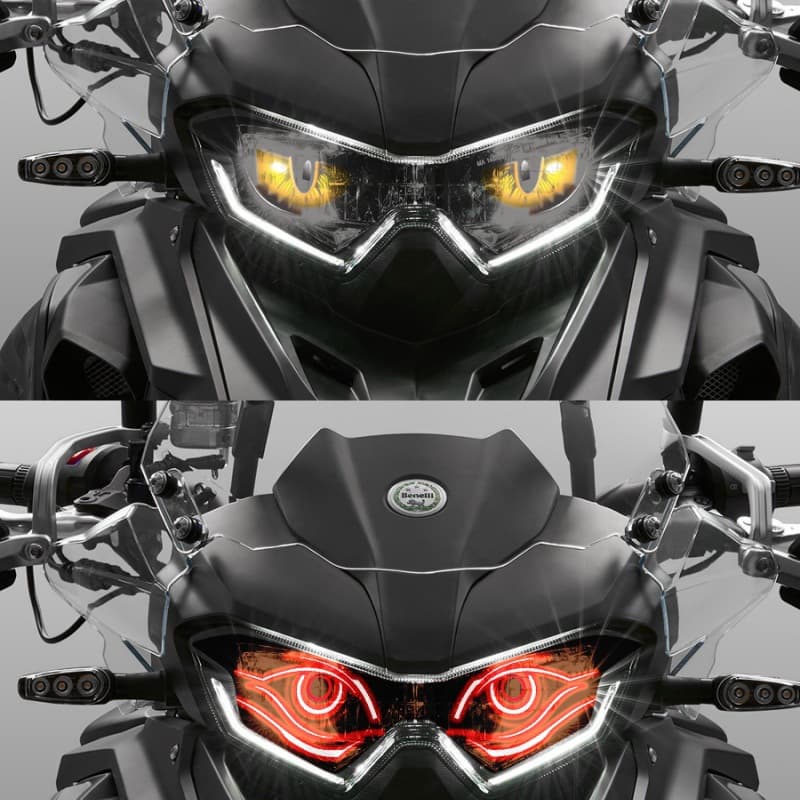 Compatible with Benelli TRK552 552X Motorcycle Modified Headlight Protection Sticker, Headlight Decorative Film