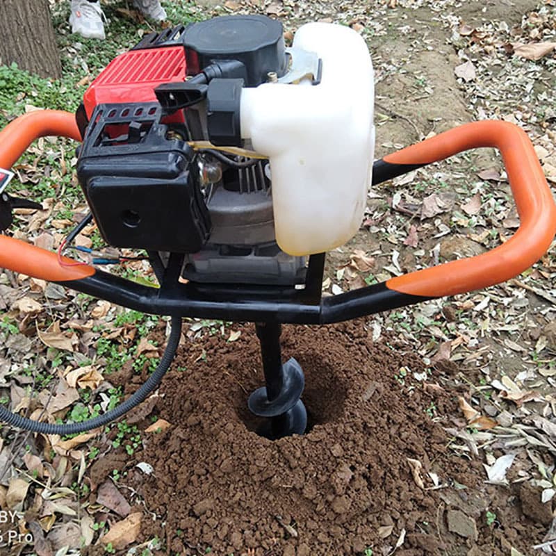 Gasoline-powered fruit tree fertilization hole digger, pit maker, spiral hole digger.