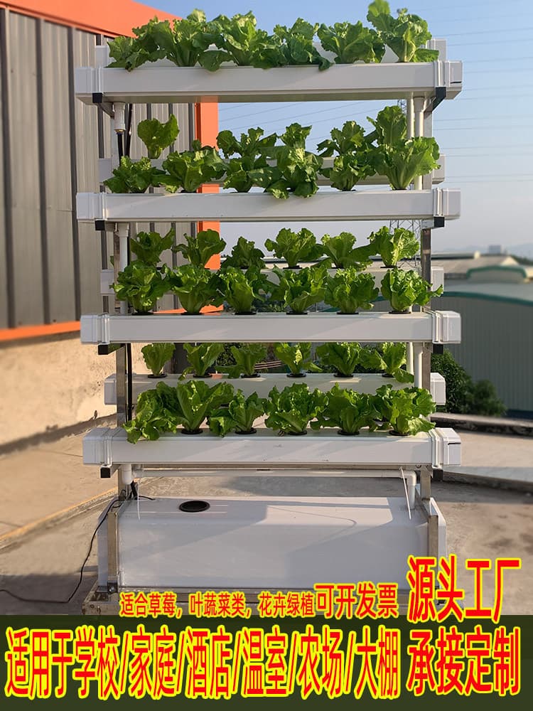 NFT Soilless Cultivation Vegetable Strawberry Planting Double-Sided Vertical Rack Hydroponic Equipment Balcony Hydroponic Multi-Layer Vegetable Growing Machine
