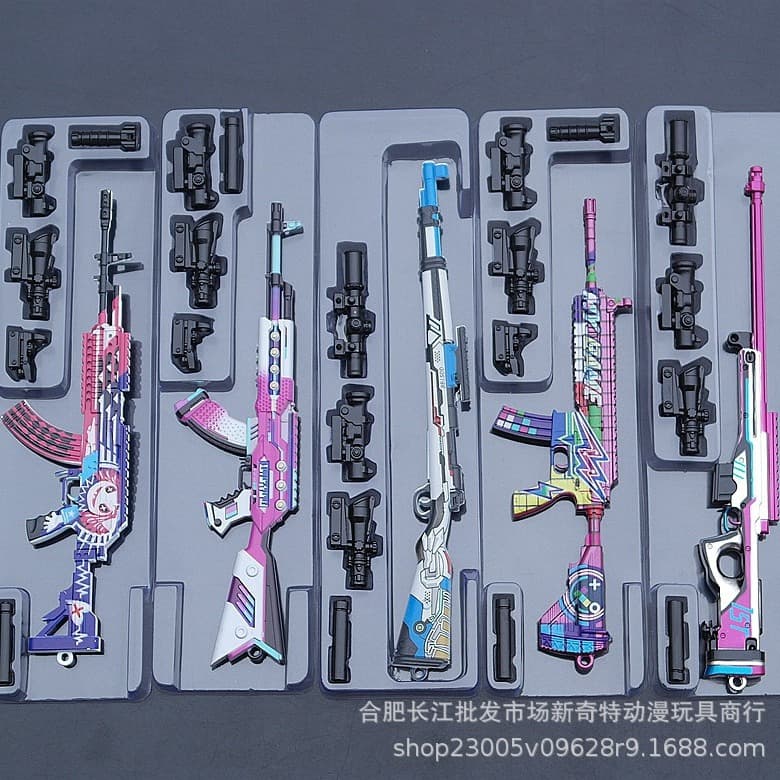 Jedi Battle Royale Peaceful Battlefield Weapon AWM M416 AKM M24M762 Skin Model Gun Keychain