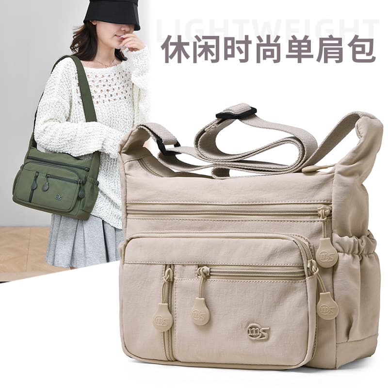 Wholesale Washed Fabric Large Mummy Shoulder Bag Korean Travel Backpack Casual Crossbody Women's Bag Large Capacity